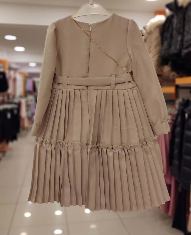 ENFETTO Kids 2352 Çantalı Kız Çocuk Elbise