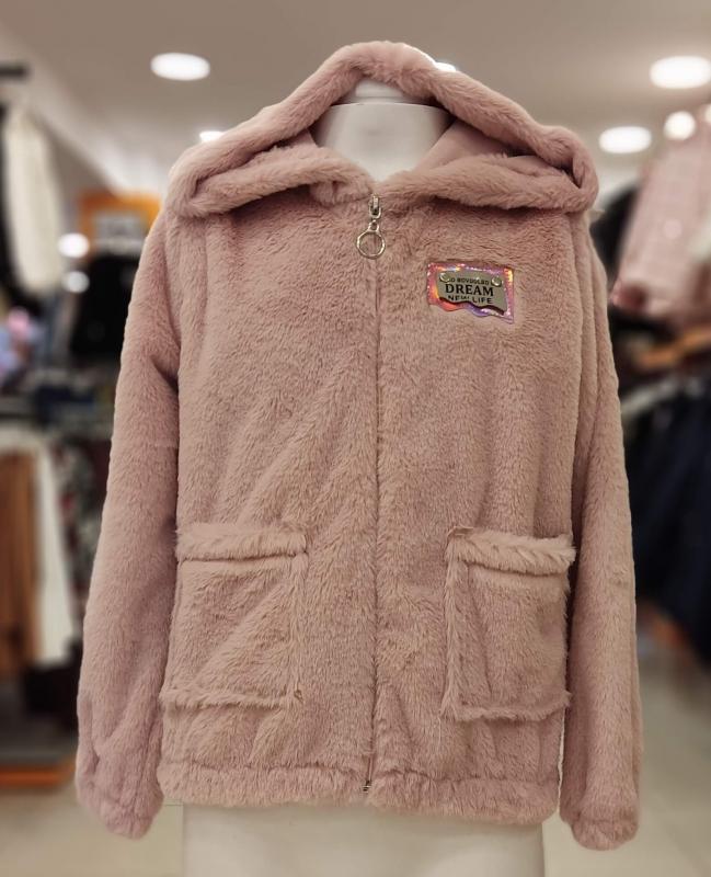 50100-50101 Peluş Kız Çocuk Ceket Hırka