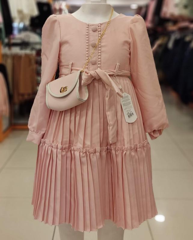 ENFETTO Kids 2332 Çantalı Kız Çocuk Elbise