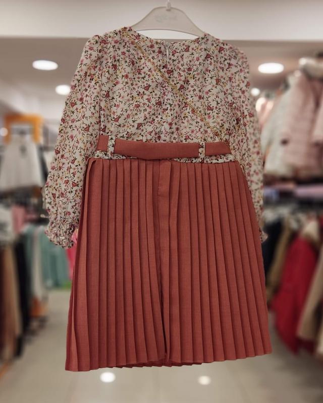 ENFETTO Kids 2392 Kız Çocuk Çantalı Elbise