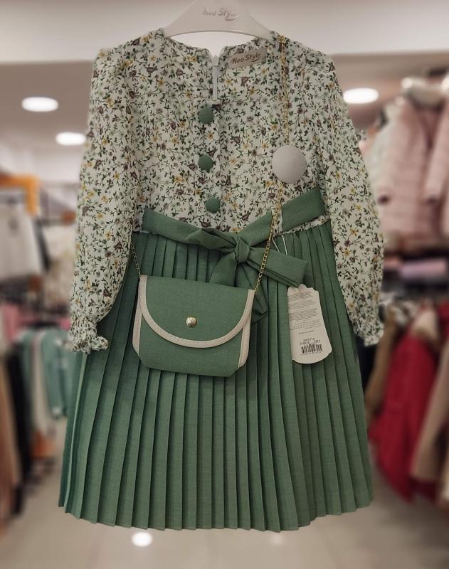 ENFETTO Kids 2392 Kız Çocuk Çantalı Elbise