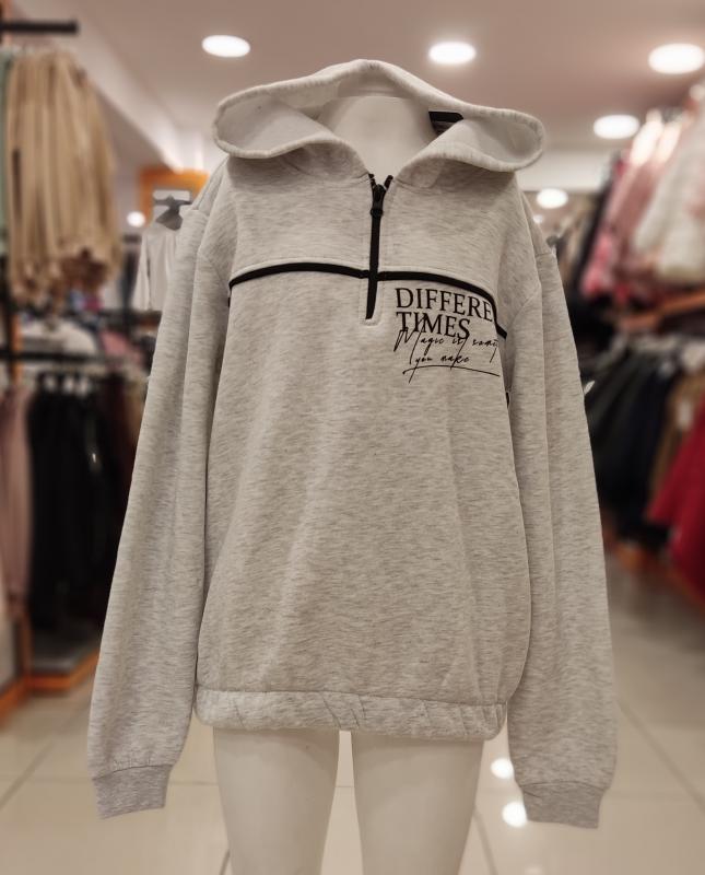 PERİMASALI 10201 Polarlı Kapşonlu Kız Çocuk Sweat