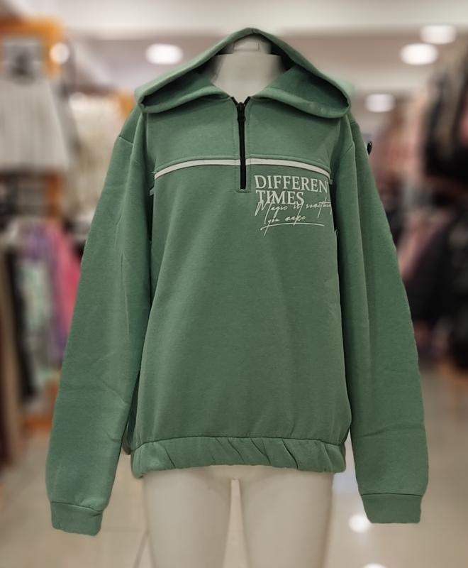 PERİMASALI 10201 Polarlı Kapşonlu Kız Çocuk Sweat