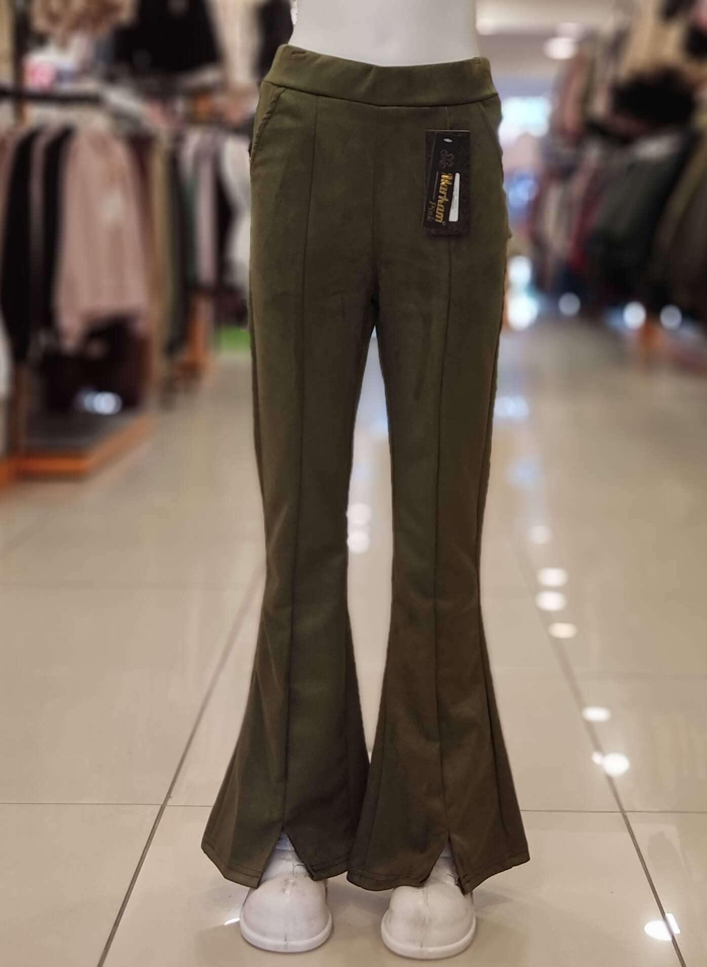 MARKAM 2352 Kız Çocuk İspanyol Paça Süet Pantolon