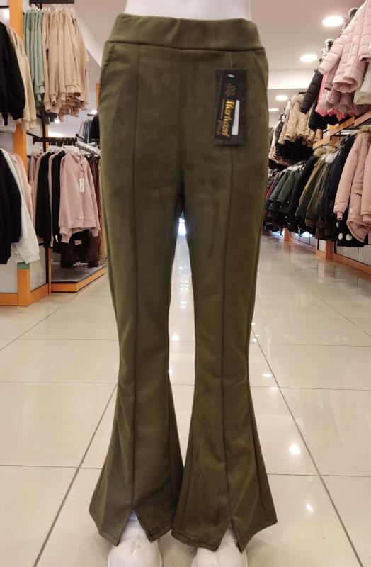 MARKAM 2352 Kız Çocuk İspanyol Paça Süet Pantolon