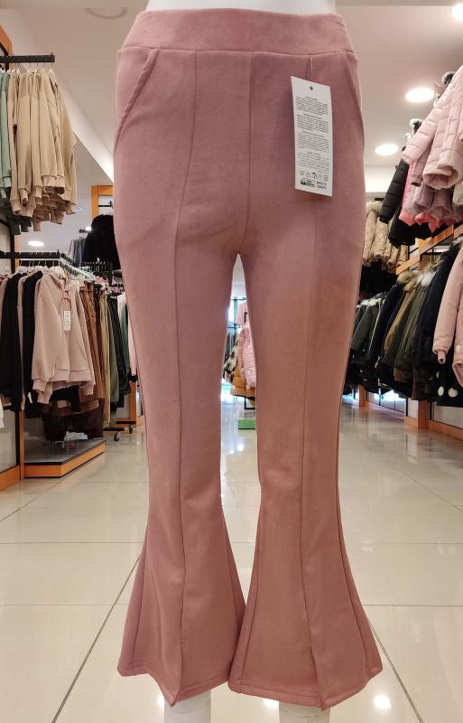 MARKAM 2352 Kız Çocuk İspanyol Paça Süet Pantolon