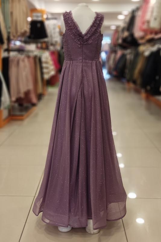 ONBUCO 1394 Simli Fırfırlı Kız Çocuk Abiye