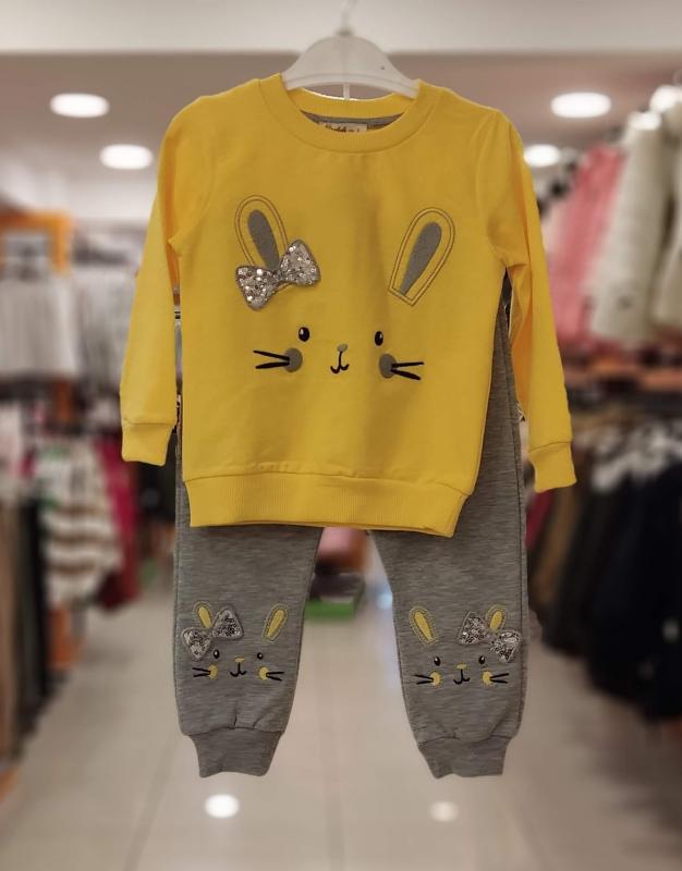CİVELEK Kids 062 Tavşanlı 2li Kız Çocuk Takım