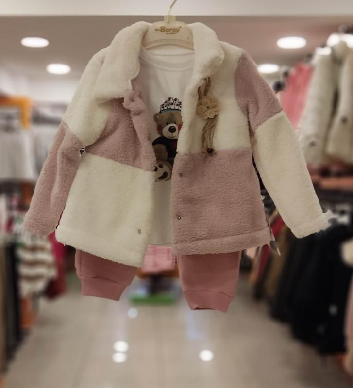 BARAY Kids 896 Ayıcık Kız Bebek 3lü Takım