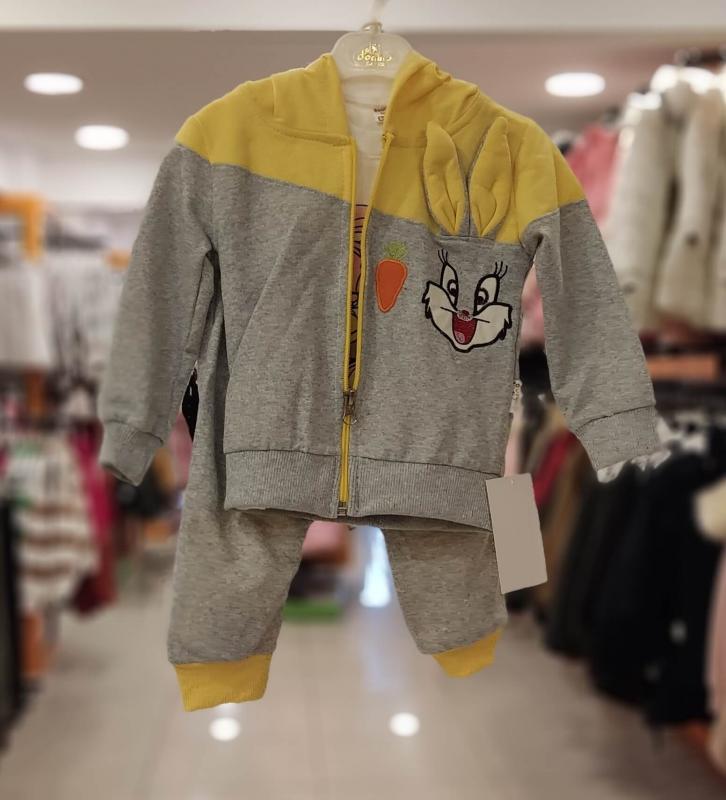 DONİNO BABY 40293 Tavşanlı Kız Bebek 3lü Takım