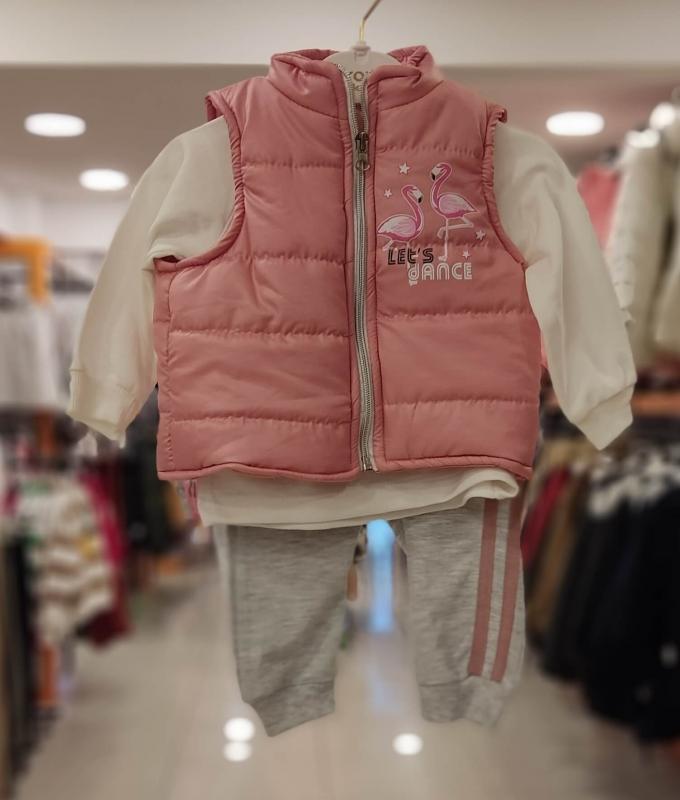 BRAVA BABY 50202 Şişme Yelekli Kız Bebek 3lü Takım