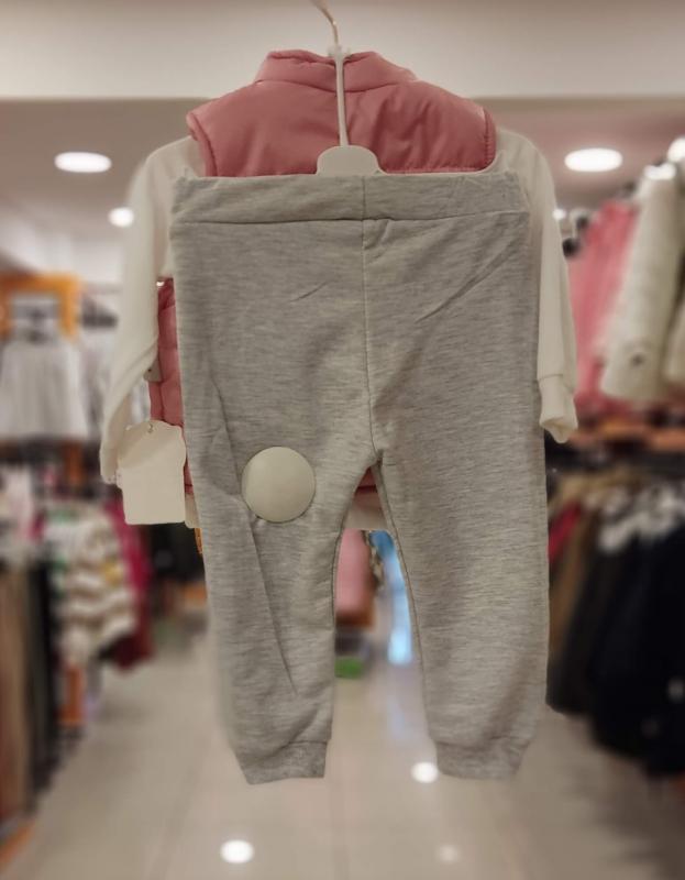 BRAVA BABY 50202 Şişme Yelekli Kız Bebek 3lü Takım