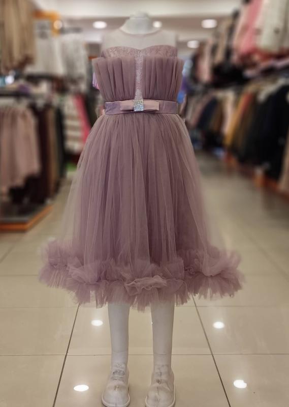 DAİSYGİRLS 2238 Fırfırlı Önü Taşlı Kız Çocuk Abiye