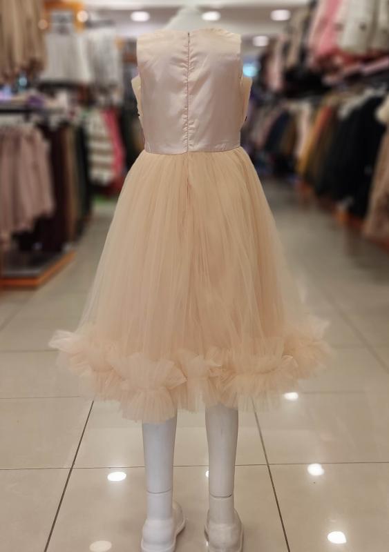 DAİSYGİRLS 2238 Fırfırlı Önü Taşlı Kız Çocuk Abiye