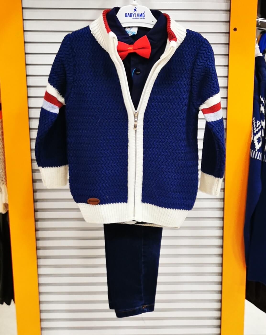 BABYLAND 5134 Trikolu Gömlekli Erkek Çocuk 3lü Takım