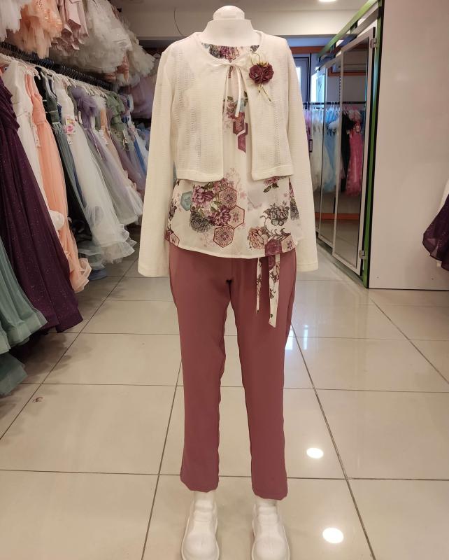TİVİDO Kids 2431 Kız Çocuk Pantolonlu 3lü Takım