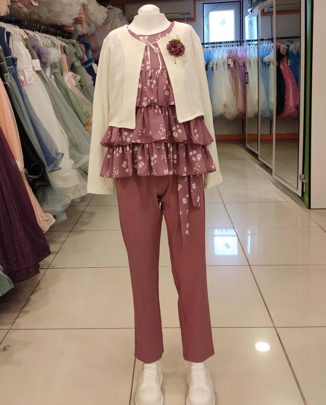 TİVİDO Kids 2430 Kız Çocuk Pantolonlu 3lü Takım