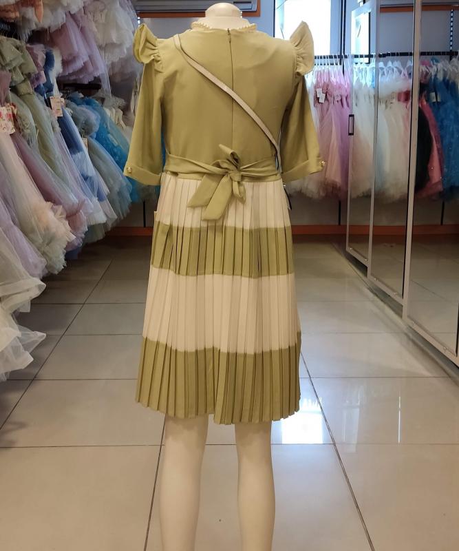 İ.CAN Kids 1385 Piliseli Krem Kız Çocuk Elbise