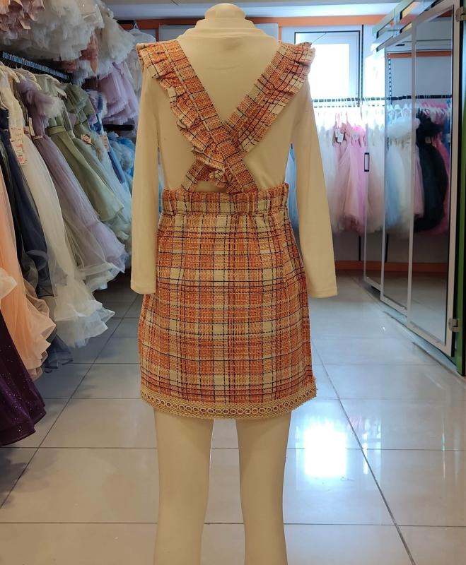 LADY GOLD 8049 Kız Çocuk 2li Takım Jile Elbise
