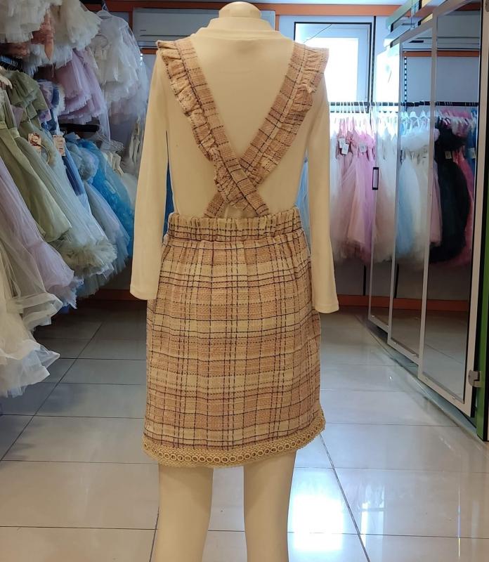 LADY GOLD 8049 Kız Çocuk 2li Takım Jile Elbise