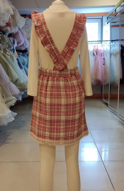 LADY GOLD 8049 Kız Çocuk 2li Takım Jile Elbise