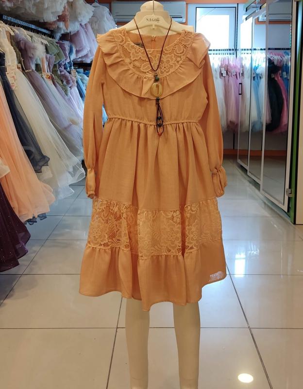 SONÖZ Kids 405 Dantelli Kız Çocuk Elbise