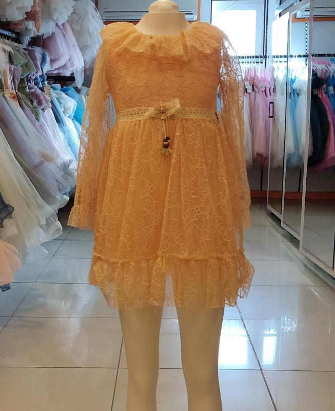 LUMİA 0846-0847 Kortlu Kız Çocuk Elbise
