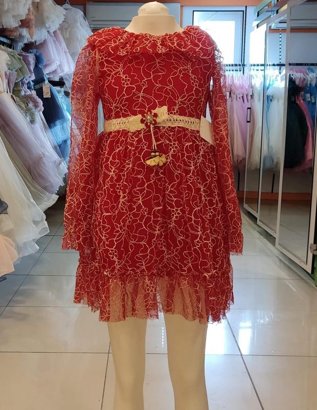 LUMİA 0846-0847 Kortlu Kız Çocuk Elbise