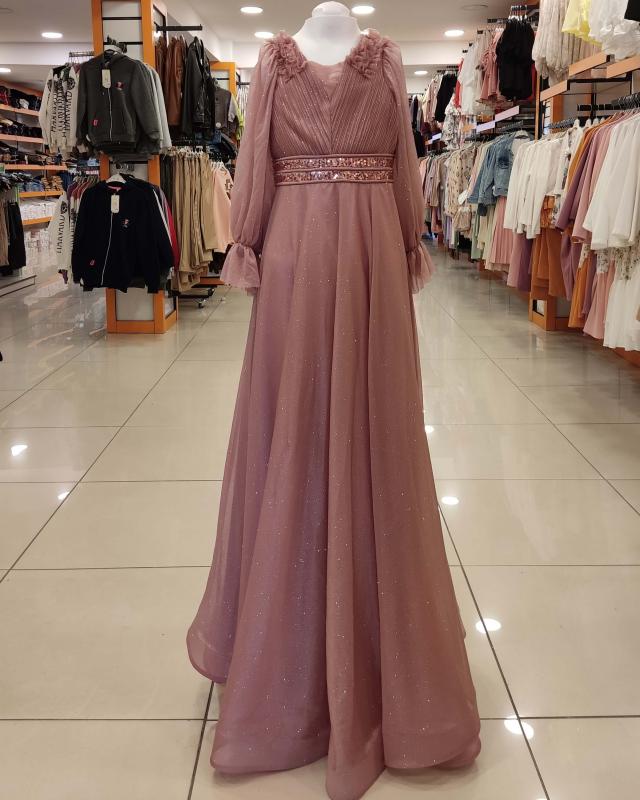 ONBUCO Kids 1387 Kollu Simli Çocuk Abiye