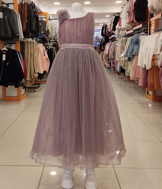 DAİSYGİRLS 2247 Omuzu Fırfırlı Kız Çocuk Abiye
