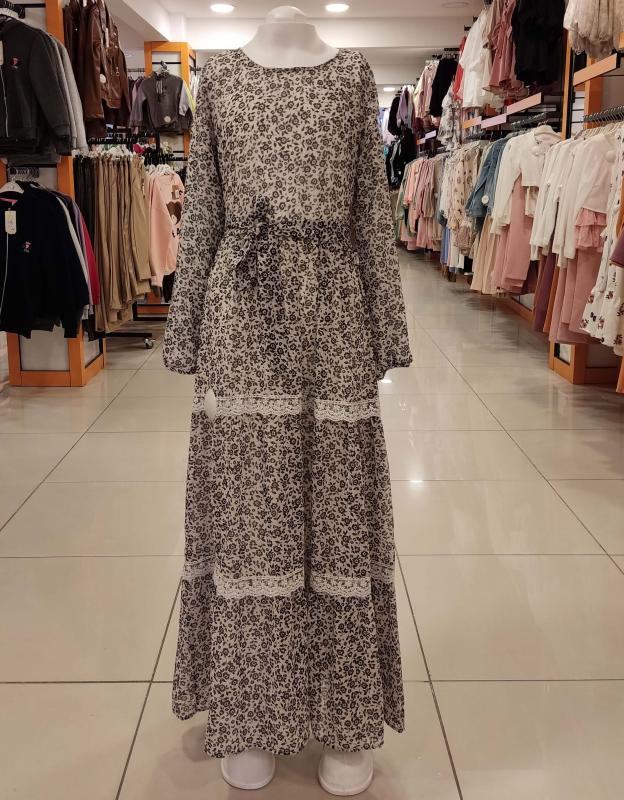 ESMAGÜL Kids 2242 Kız Çocuk Çiçekli Şifon Elbise