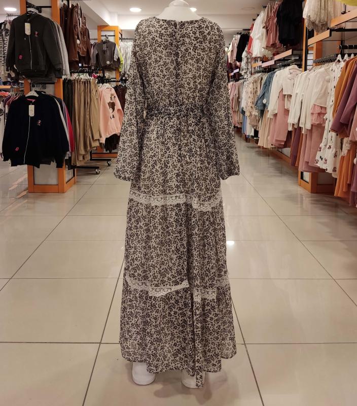 ESMAGÜL Kids 2242 Kız Çocuk Çiçekli Şifon Elbise