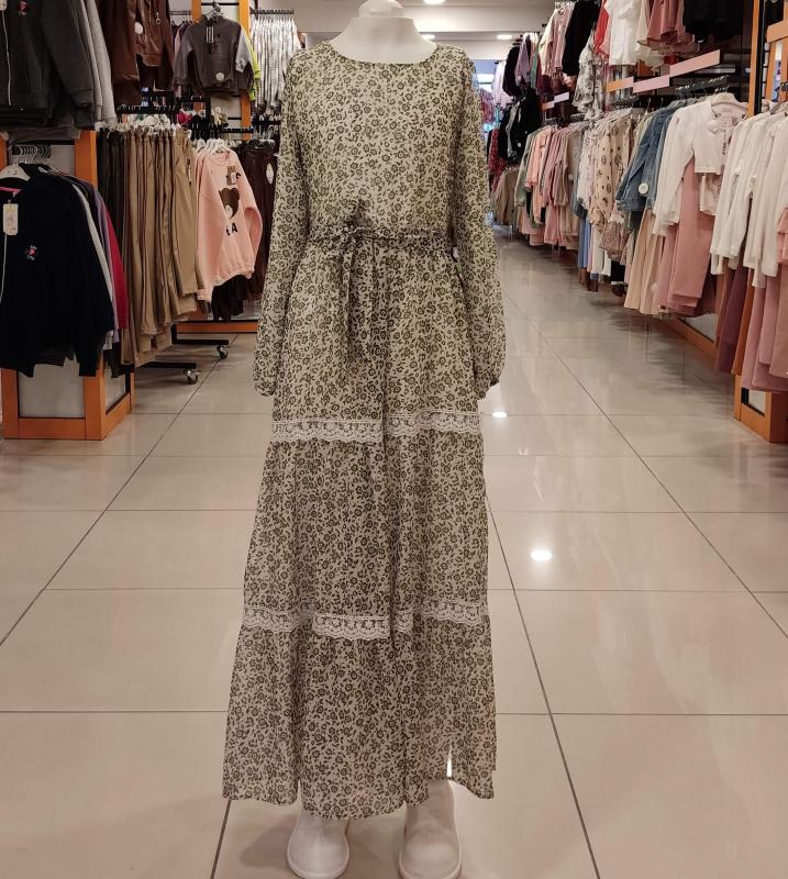 ESMAGÜL Kids 2242 Kız Çocuk Çiçekli Şifon Elbise