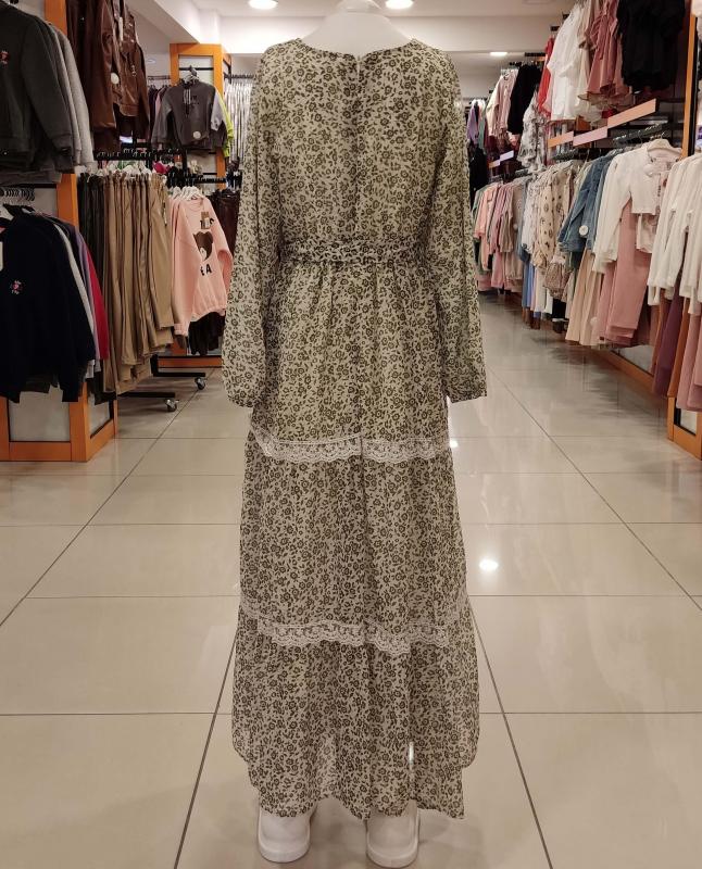 ESMAGÜL Kids 2242 Kız Çocuk Çiçekli Şifon Elbise