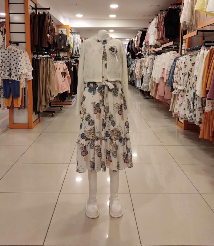 SONÖZ Kids 202 Kız Çocuk Triko Bolerolu Elbise