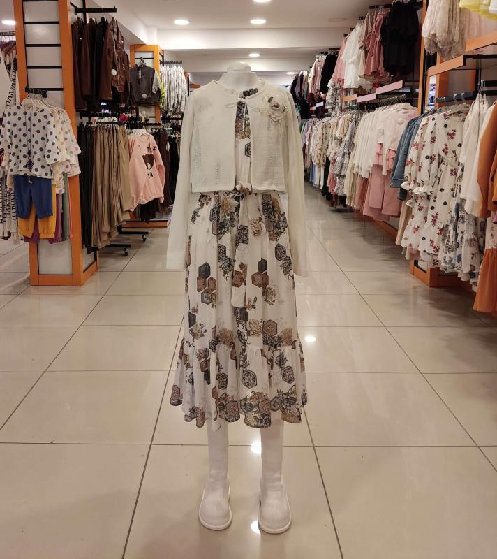SONÖZ Kids 202 Kız Çocuk Triko Bolerolu Elbise