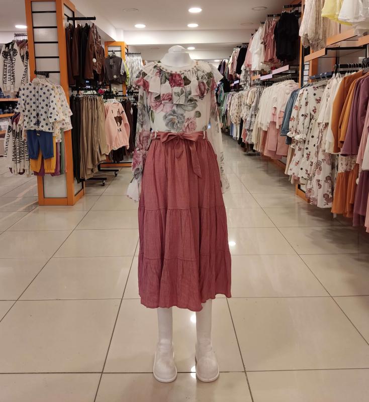 İ.CAN Kids 90103 Kız Çocuk Yakalı Bürümcük Elbise