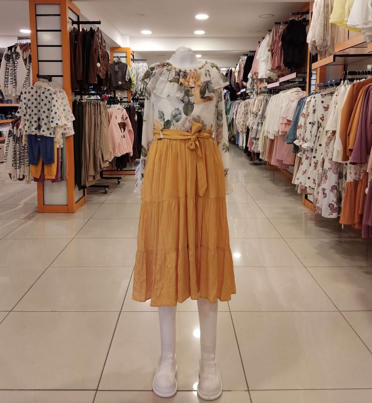 İ.CAN Kids 90103 Kız Çocuk Yakalı Bürümcük Elbise