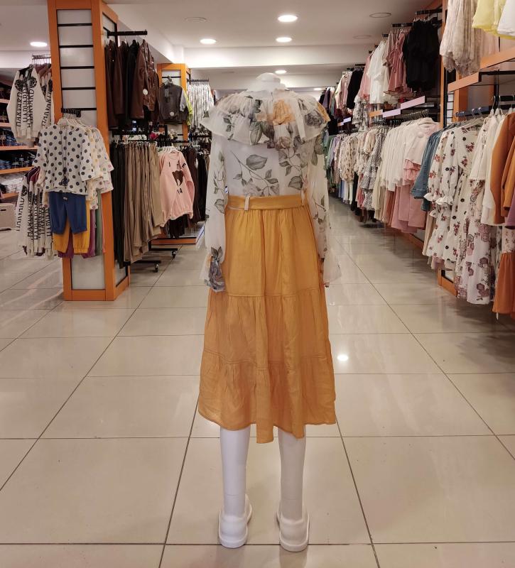 İ.CAN Kids 90103 Kız Çocuk Yakalı Bürümcük Elbise