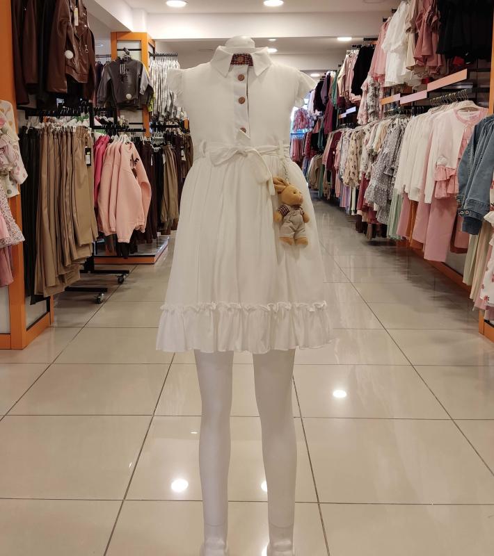 MİSS KUĞU Kids 6918 Kız Çocuk Ayıcıklı Bürümcük Elbise