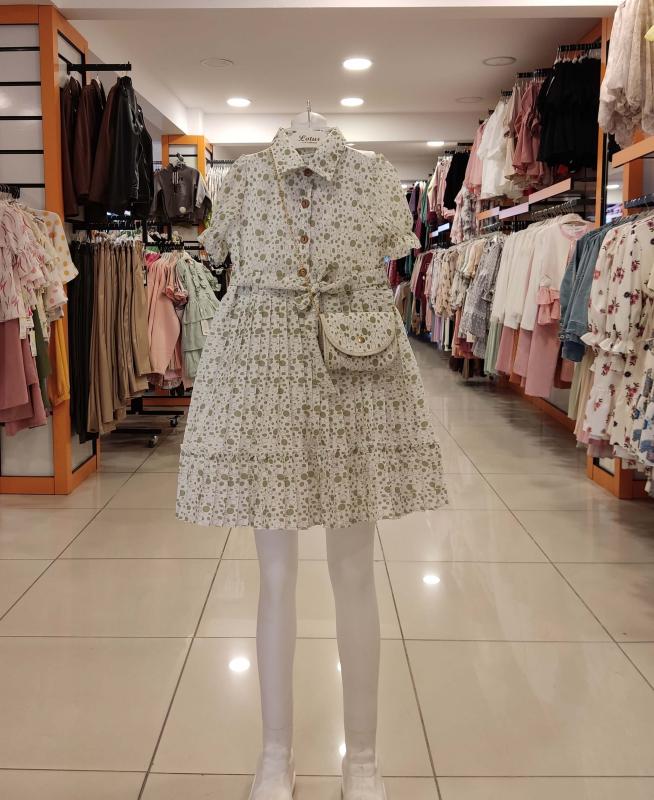 ENFETTO Kids 3151 Kız Çocuk Çantalı Elbise