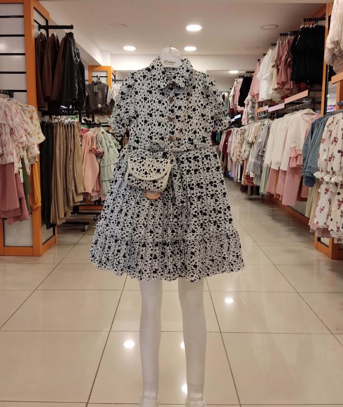 ENFETTO Kids 3151 Kız Çocuk Çantalı Elbise