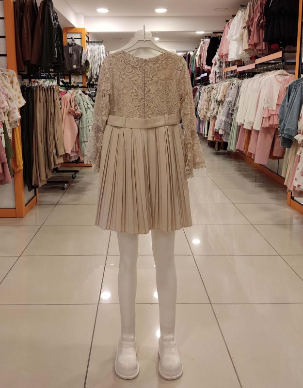 İ.CAN Kids 1366-1365 Piliseli Kız Çocuk Çantalı Elbise