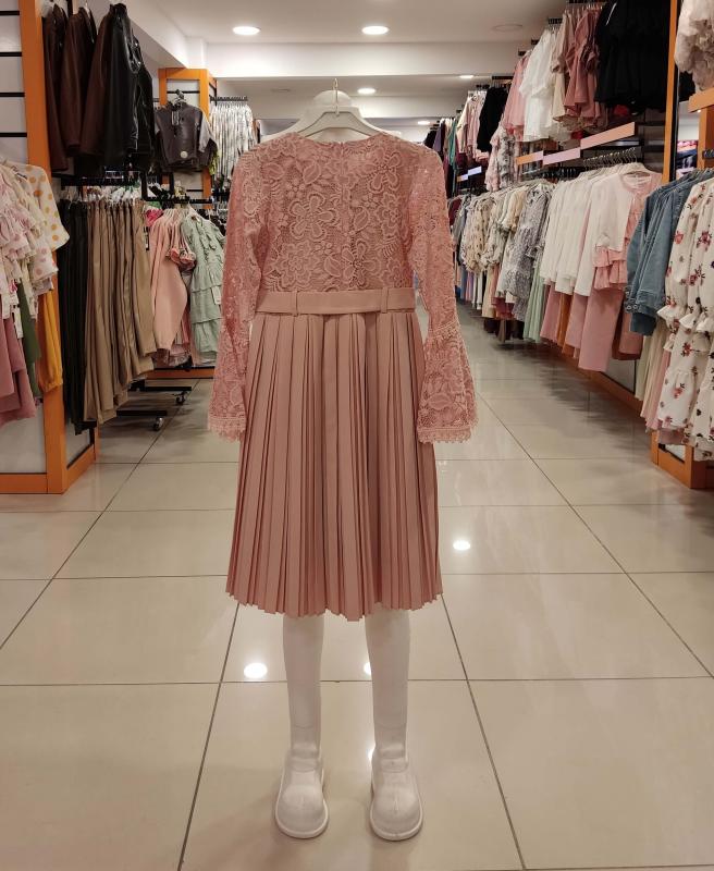 İ.CAN Kids 1366-1365 Piliseli Kız Çocuk Çantalı Elbise