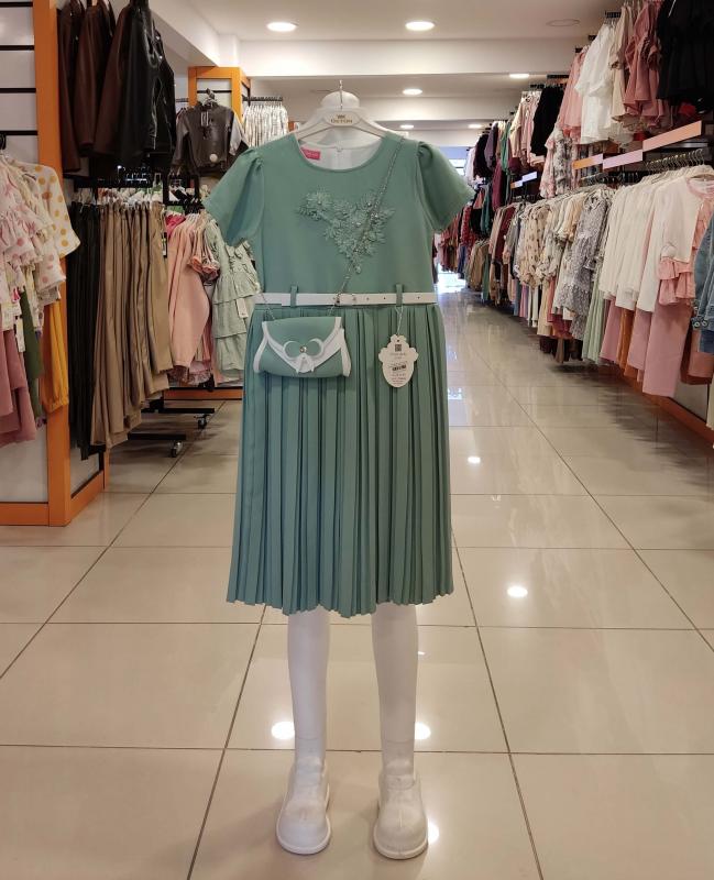 ÜSTÜN Kids 881 Piliseli Kız Çocuk Çantalı Elbise