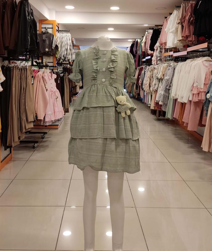 MİSS KUĞU Kids 6912 Kız Çocuk Katkat Simli Elbise