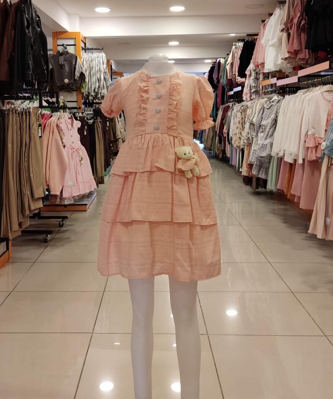 MİSS KUĞU Kids 6912 Kız Çocuk Katkat Simli Elbise