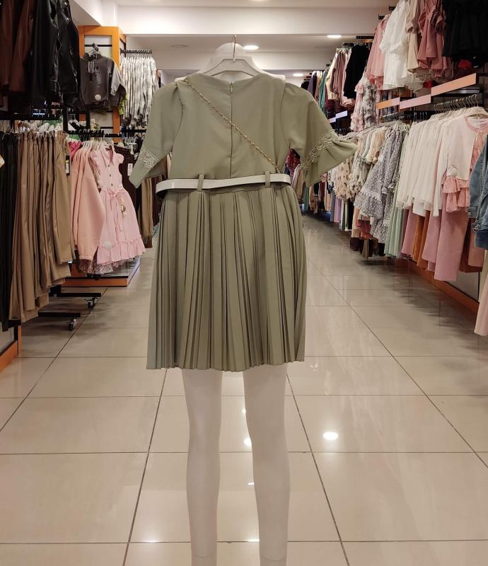 İ.CAN Kids 1276 Piliseli Kız Çocuk Çantalı Elbise