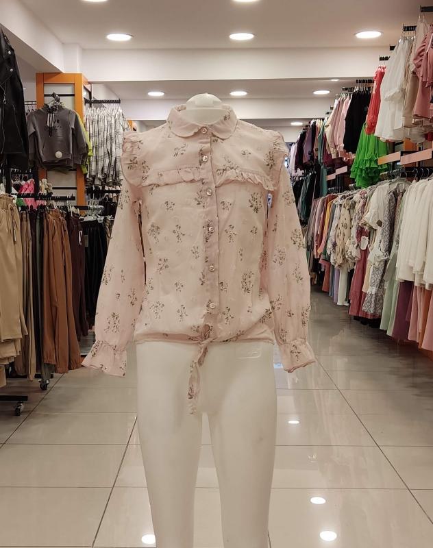 TİMO Kids 34473-34472 Kız Çocuk Bağlamalı Gömlek