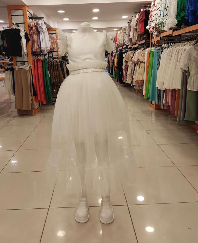 DAİSYGİRLS Kids 2209 Kolu Büzgülü Kız Çocuk Abiye